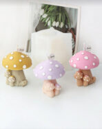 ⁦قالب شمع فطر 🍄 لديكور المنزل شموع معطرة WFHM77⁩ - الصورة ⁦2⁩