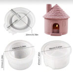 ⁦قالب سيلكون لحامل البخور بتصميم منزل المدخنة تصميم عصري WFHM77⁩ - الصورة ⁦2⁩