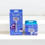 شفرات الحلاقة جيليت فينوس مع رأس اضافي بدون الحاجه لجل الحلاقة ، بشرة ناعمة وانزلاق سلس - غيار شفرات