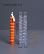 ⁦قالب شمع اكريليك طويل بشكل قرع WFHM77⁩ - الصورة ⁦4⁩