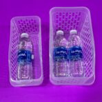 ⁦سلة تنظيم الثلاجة والمطبخ شفافة - حجمين كبير صغير ، للخضروات والعلب والمشروبات⁩ - الصورة ⁦2⁩