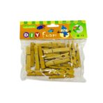 ⁦مجموعة مساكات خشبية للأشغال اليدوية والحرفية وديكور المناسبات 20 قطعه - ملونة وخشبية⁩ - الصورة ⁦3⁩