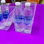 ⁦سلة تنظيم الثلاجة والمطبخ شفافة - حجمين كبير صغير ، للخضروات والعلب والمشروبات⁩ - الصورة ⁦3⁩