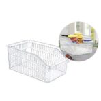 ⁦سلة تنظيم الثلاجة والمطبخ شفافة - حجمين كبير صغير ، للخضروات والعلب والمشروبات⁩ - الصورة ⁦7⁩