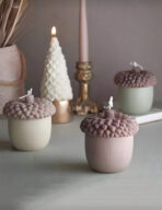 ⁦قالب سيلكون علي شكل صنوبر بتصميم بندق 🌰 WFHM77⁩ - الصورة ⁦2⁩