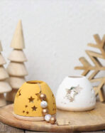 3 قطع قالب سيلكون حامل شمع بنقش نجمة ⭐️ WFHM77