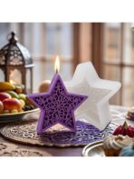 ⁦قطعتين قالب نجمة ⭐️ وهلال 🌙مناسب لصنع الشموع المعطرة وديكورات الجبس WFHM77⁩ - الصورة ⁦3⁩