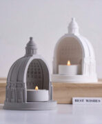 قالب سيلكون تصميم قلعة لصب الجبس لمصهورات الشمع WFHM77