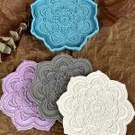 قالب نقش مندالا ازرق لصب الجبس WFHM77