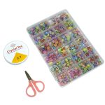 طقم صناعة اكسسوارات بناتية بأشكال كيوت ملونة مع مقص و سلك