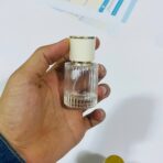 ⁦عبوة زجاج عطر فارغة نسائية فاخرة مع مكان ملصق رأس ذهبي - 30 مل⁩ - الصورة ⁦2⁩