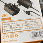 ⁦محول متعدد الاستعمالات 2 في 1 راس رقيق وغليظ لتشغيل الاجهزة الالكترونية⁩ - الصورة ⁦3⁩