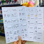 ⁦مجموعة ورقات قصاصات ايموجي كيوت ردة فعل درجات الامتحانات بدون قص،  4 ورقات 75 قصاصة⁩ - الصورة ⁦3⁩