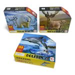 بازل تركيب الصور أشكال حيوانات 100 قطعه مقاس اللوحه 553×378 مم