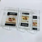 ⁦منظم ثلاجة فاخر شفاف 3 أحجام مع ذراع سهل الحمل⁩ - الصورة ⁦3⁩