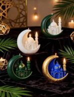 قالب سيلكون لشمع وجبس هلال 🌙رمضان بتصميم مسجد 🕌 WFHM77